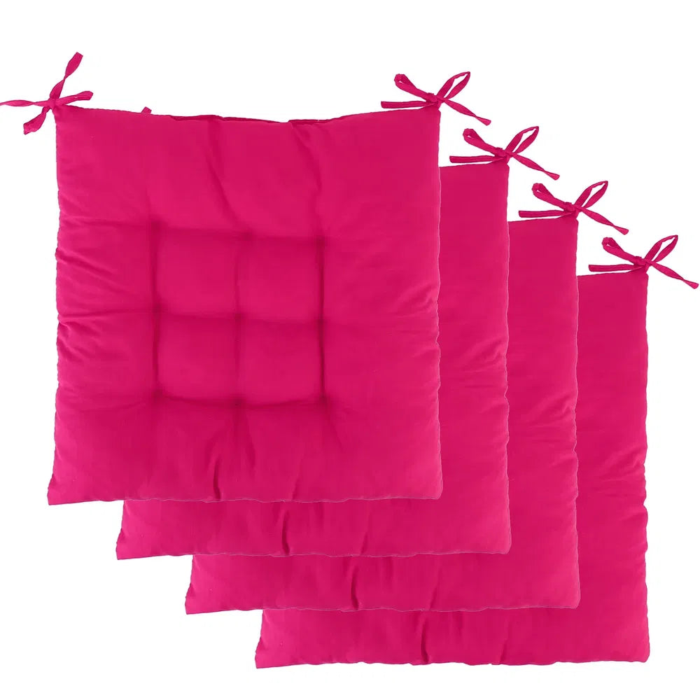 Chaise 4Pcs Coussin Pads Oreiller Soft Tie sur des tapis carrés pour la maison bureau voiture assis