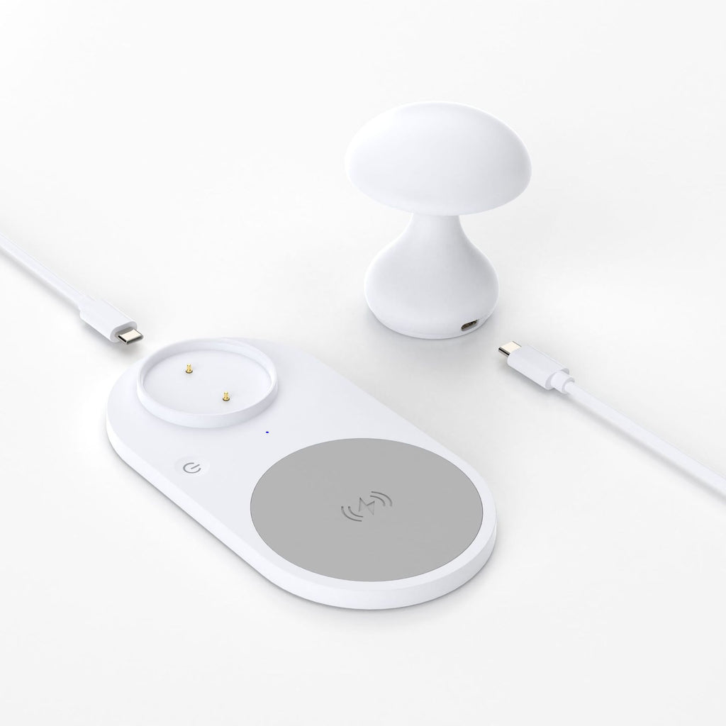 Chargeur de téléphone sans fil rapide multifonctionnel 10W Lampe de champignons