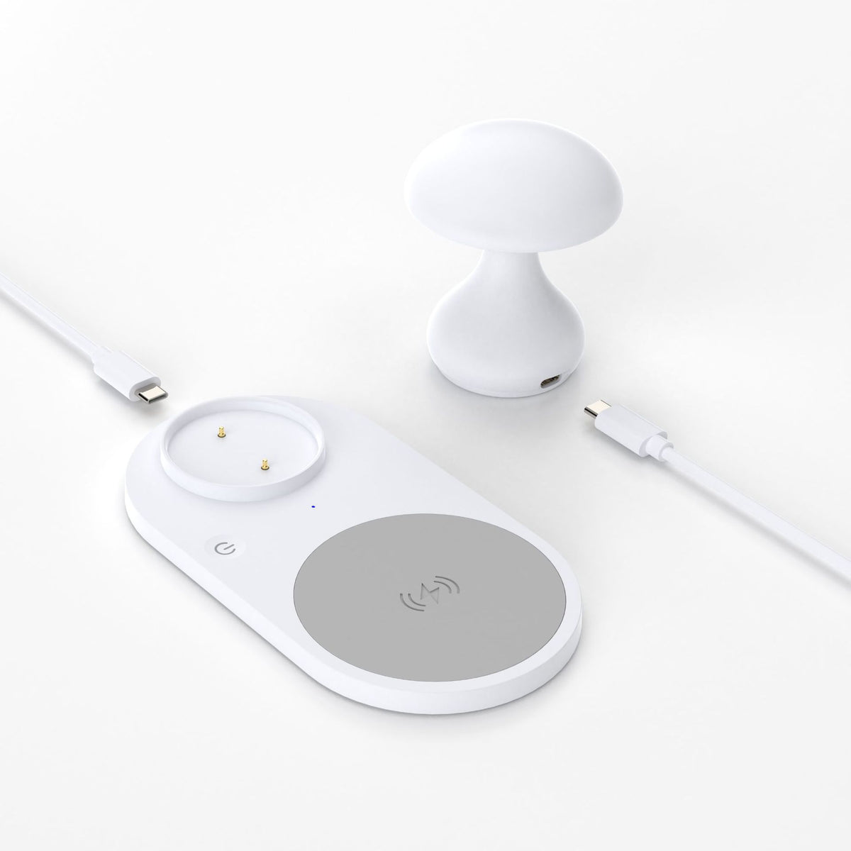 Multifunctional 10W Fast Wireless Phone Charger Mushroom Lamp