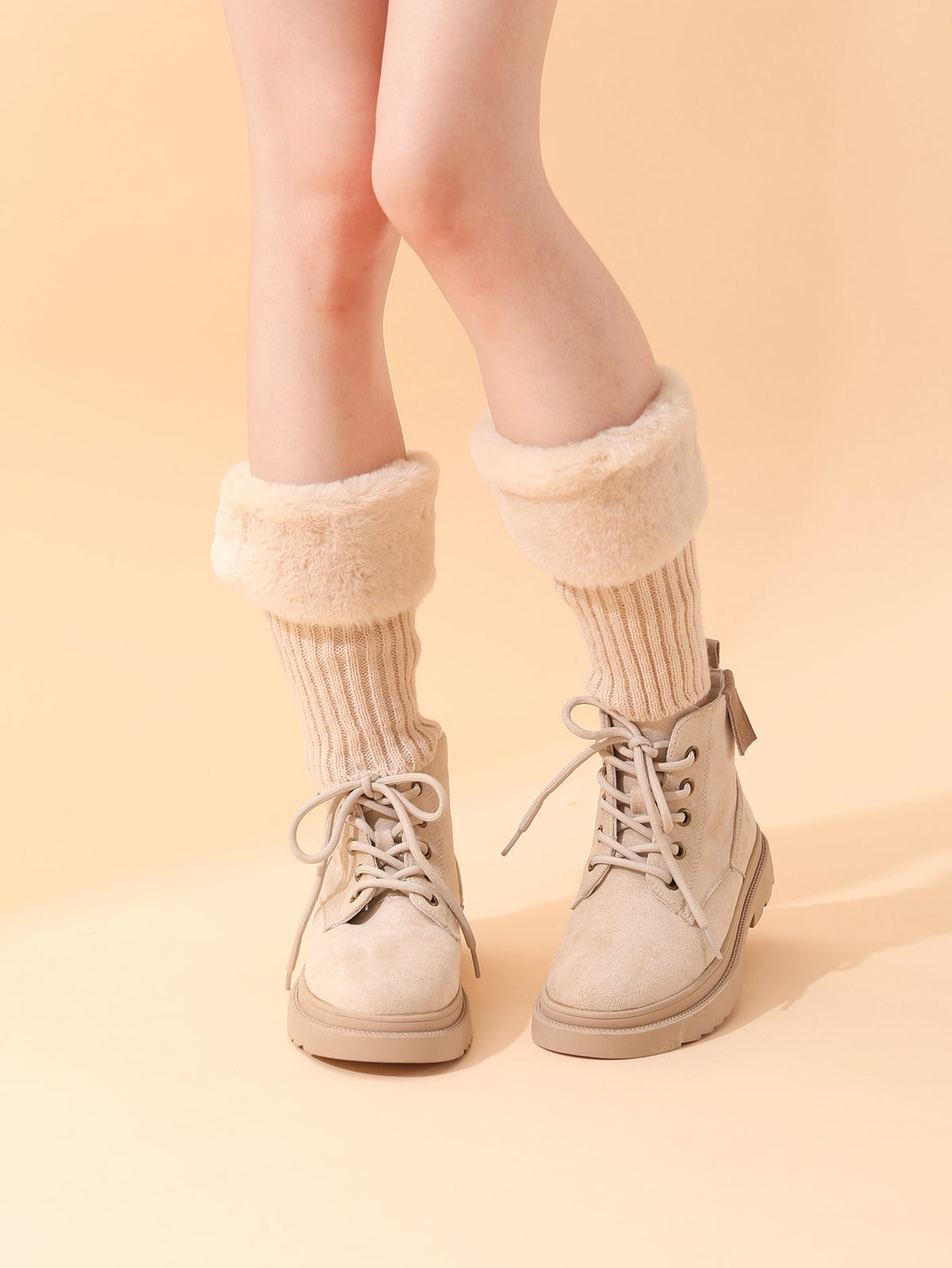Style de mode Automne d'hiver Thermique Manches tricotées Acrylique Leg Guard Chaussettes de guerre
