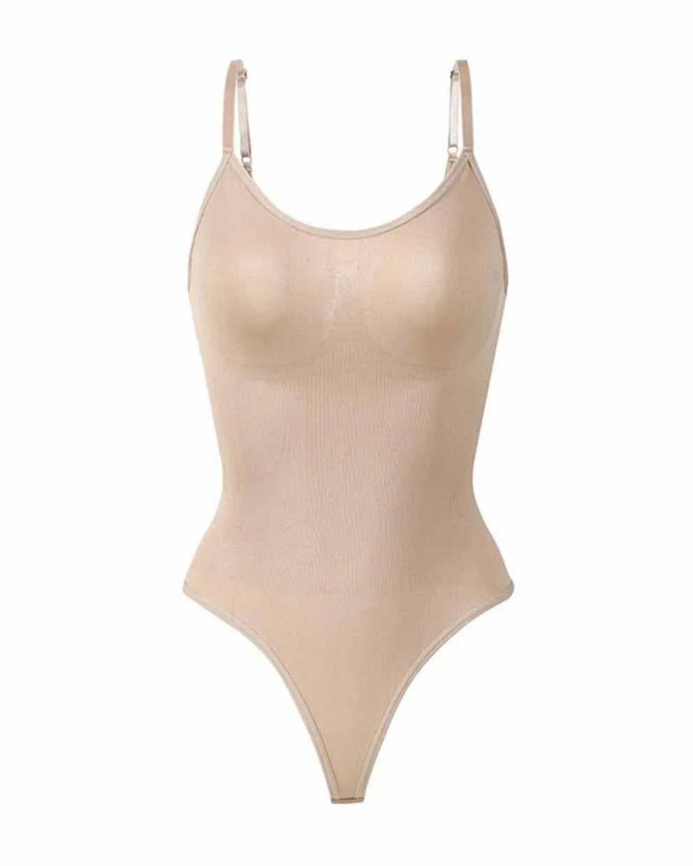 Tummy Control Round Neck Thong Tank Top Body Shaper Bodysuits