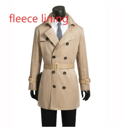 Trench Coat Slim-Fit Plus-Tize Anglais Style Hommes porter pour printemps et automne affaires Casu