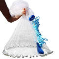 Pêche filet de filet de pêche piège facile lancer lourd duty main Cast net avec chaîne Sinker fond Sp