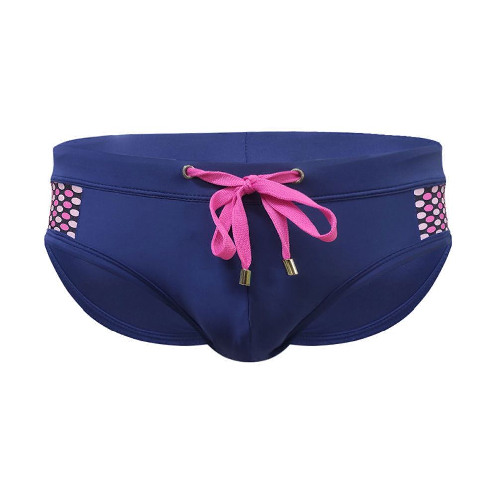 Sexy Slips de natation à bout portant Polka Dot Stitching Sports Beach Pantalons