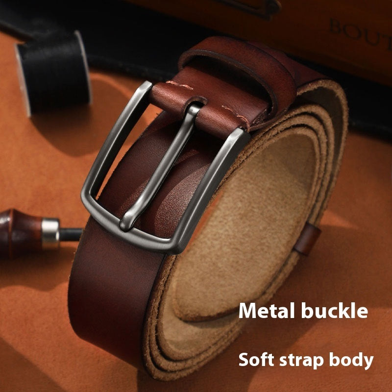 Ceinture en cuir d'alliage de première couche pour hommes