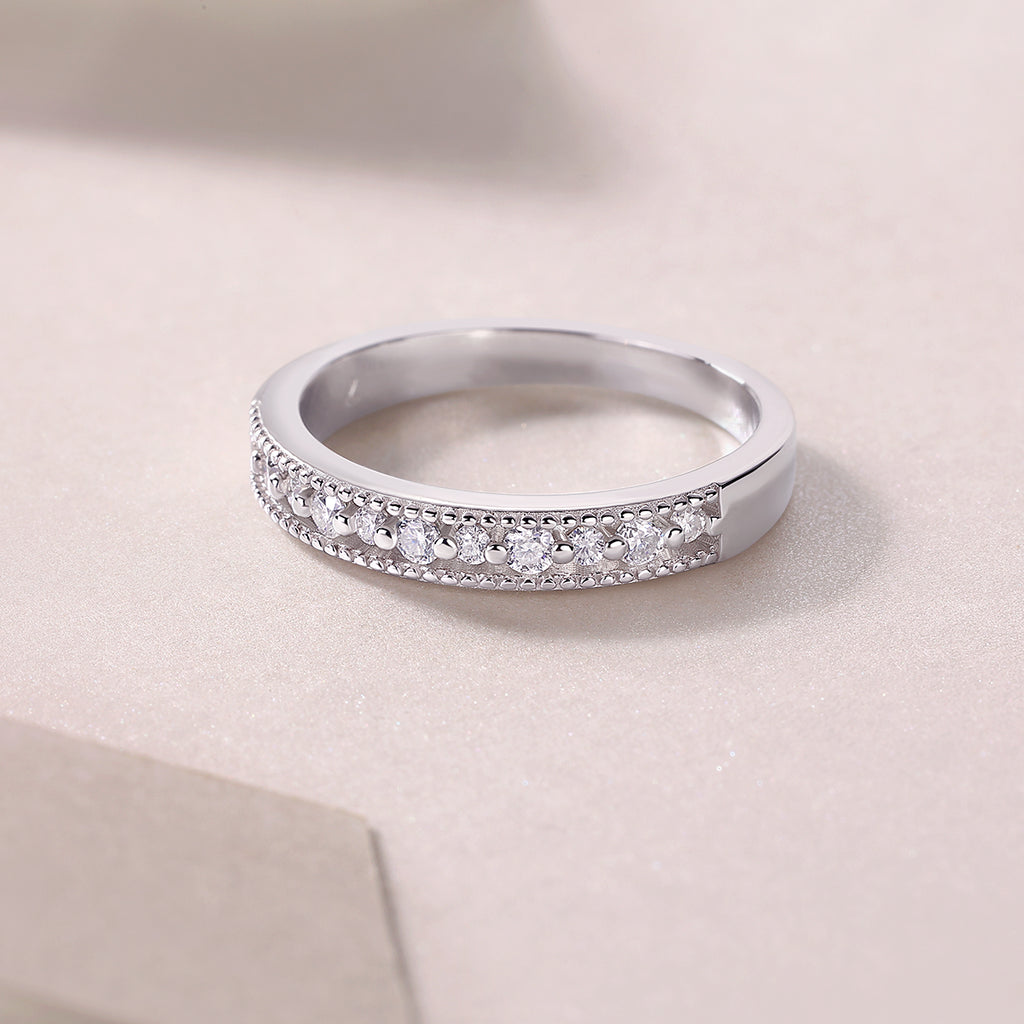 S925 Argent 2,5g Anneau en mousse de platine