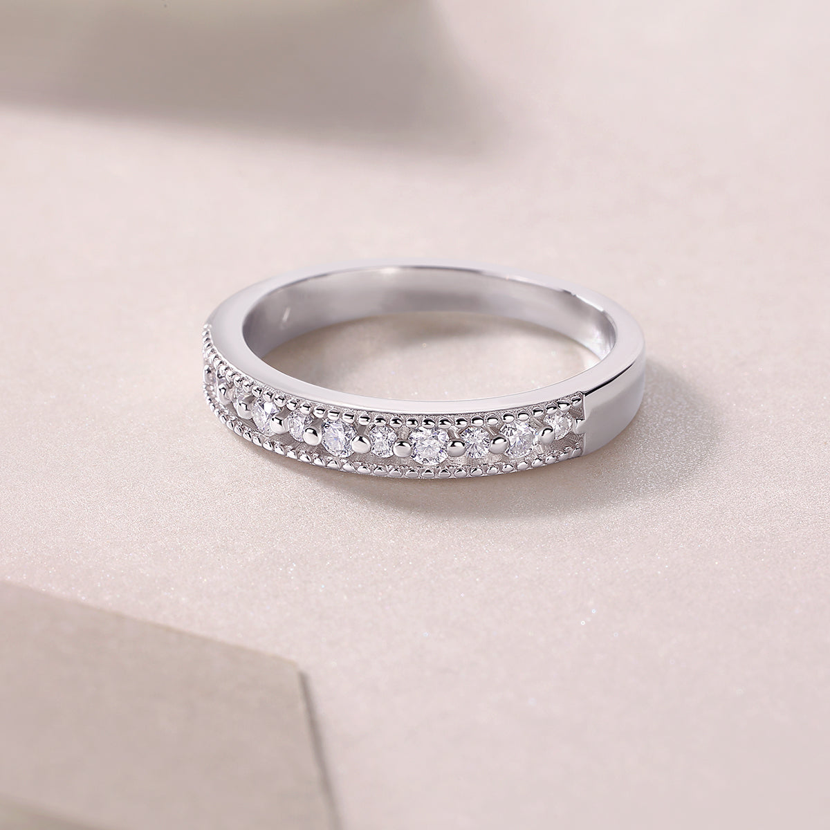 S925 Argent 2,5g Anneau en mousse de platine