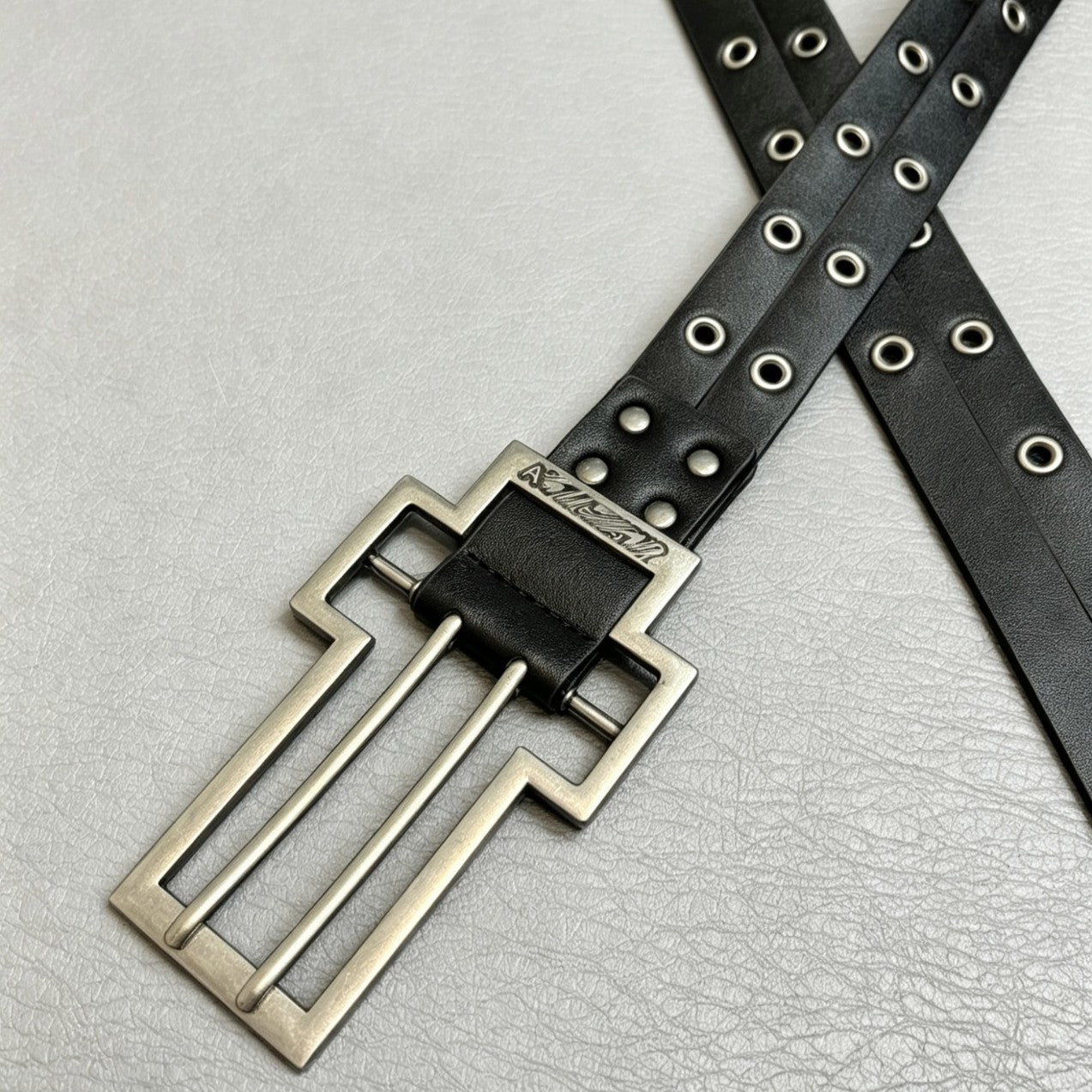 Ceinture de ceinture à double pince tendance tendance style punk