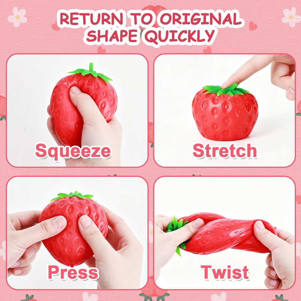 Fraise , Fraise Squishy Sensory Fidget Giant Jumbo Big Lent Rising Stress Ball Squ