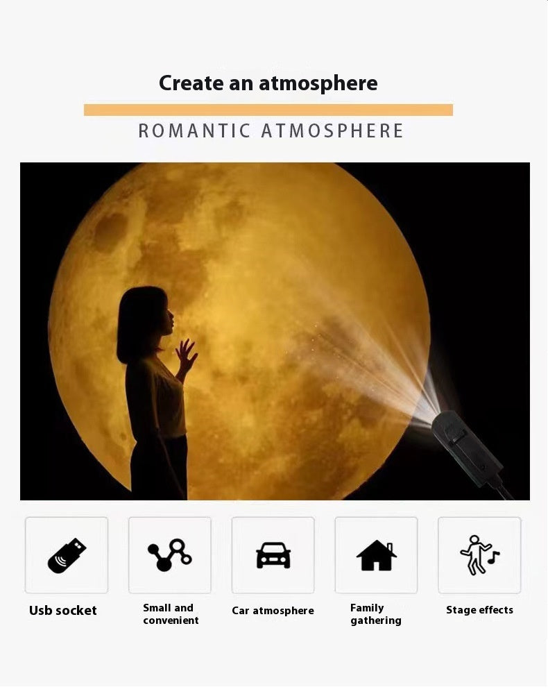 Lampe de projection Lune Starry Sky Petite lampe de nuit