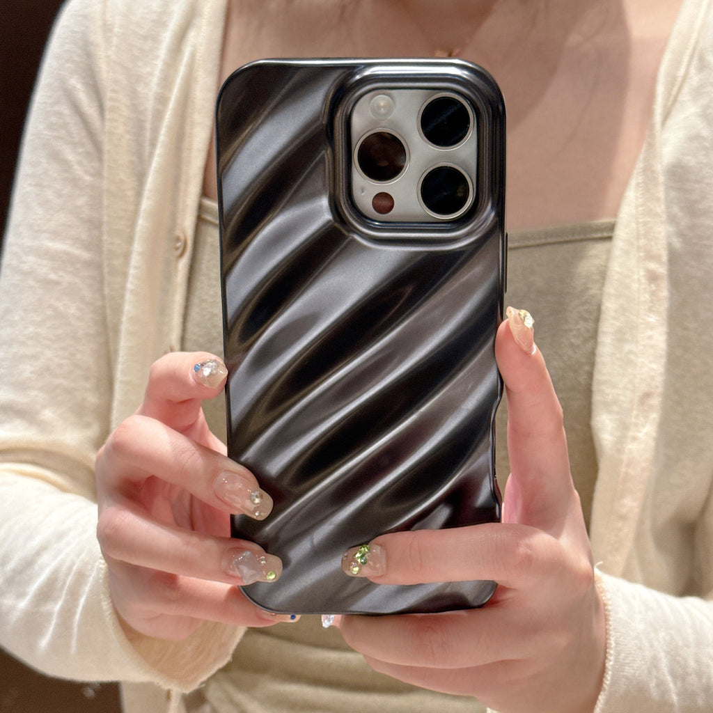 Matte Plating Shell Water Ripple Applicable Mobile Phone Soft Case