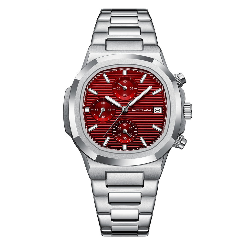 Multifonctionnel Quartz Waterproof Calendar Six-pin Watch