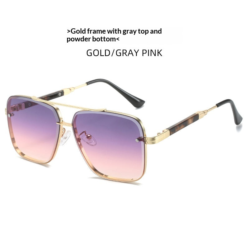 Lunettes de soleil en métal pour hommes