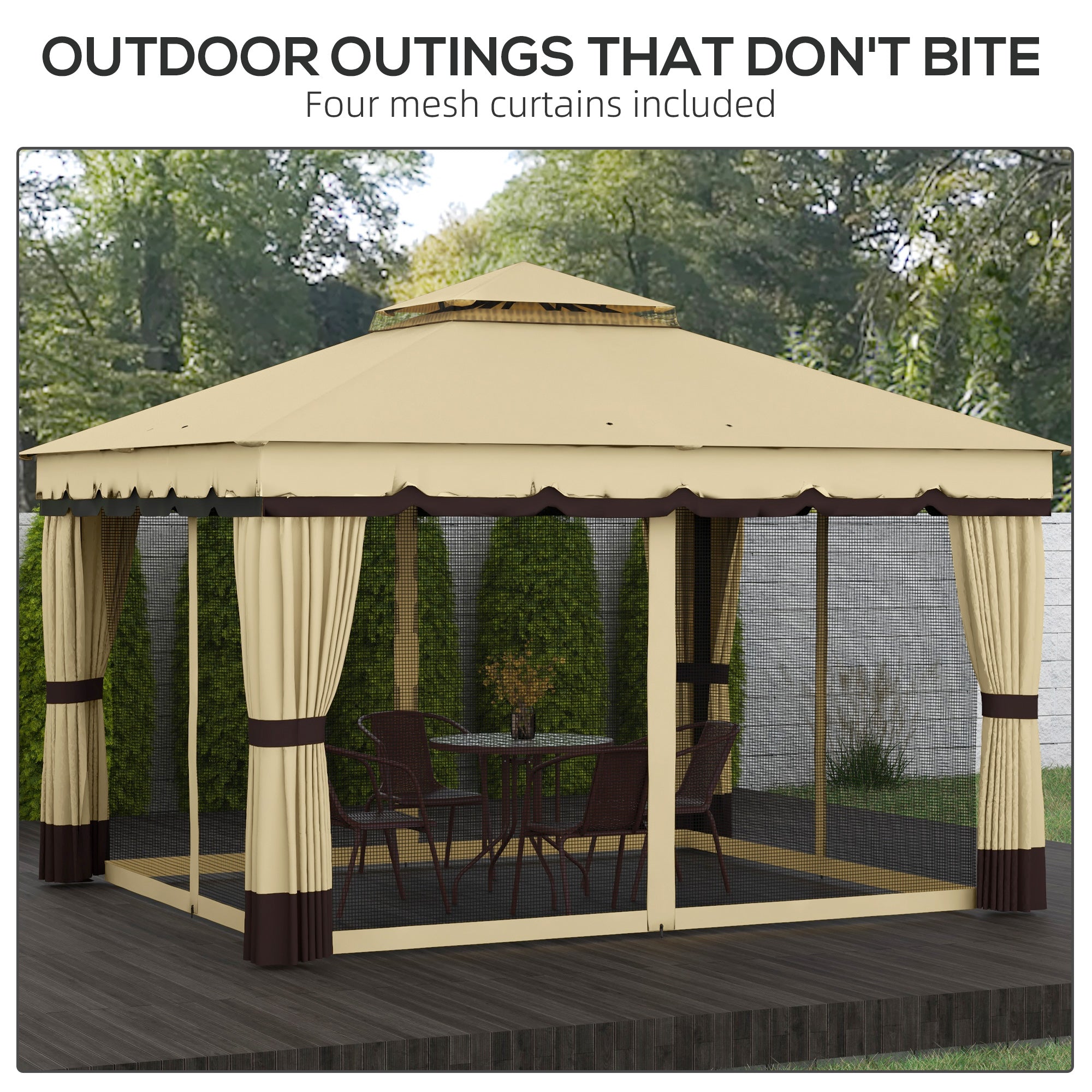 10 x 12 Canopée double toit Patio Gazebo