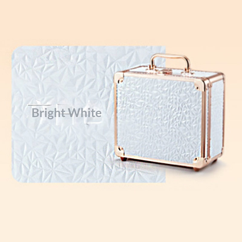 Boîtier cosmétique de grande capacité avec éclairage magnétique et rangement miroir