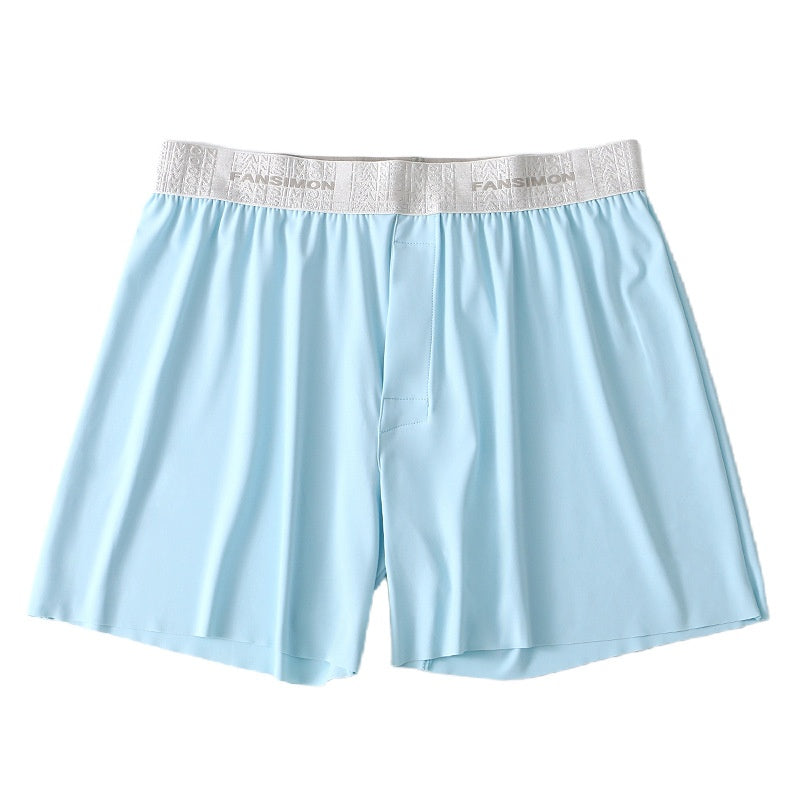 Sous-vêtements en soie de glace pour hommes Plus Taille Loose Boxer