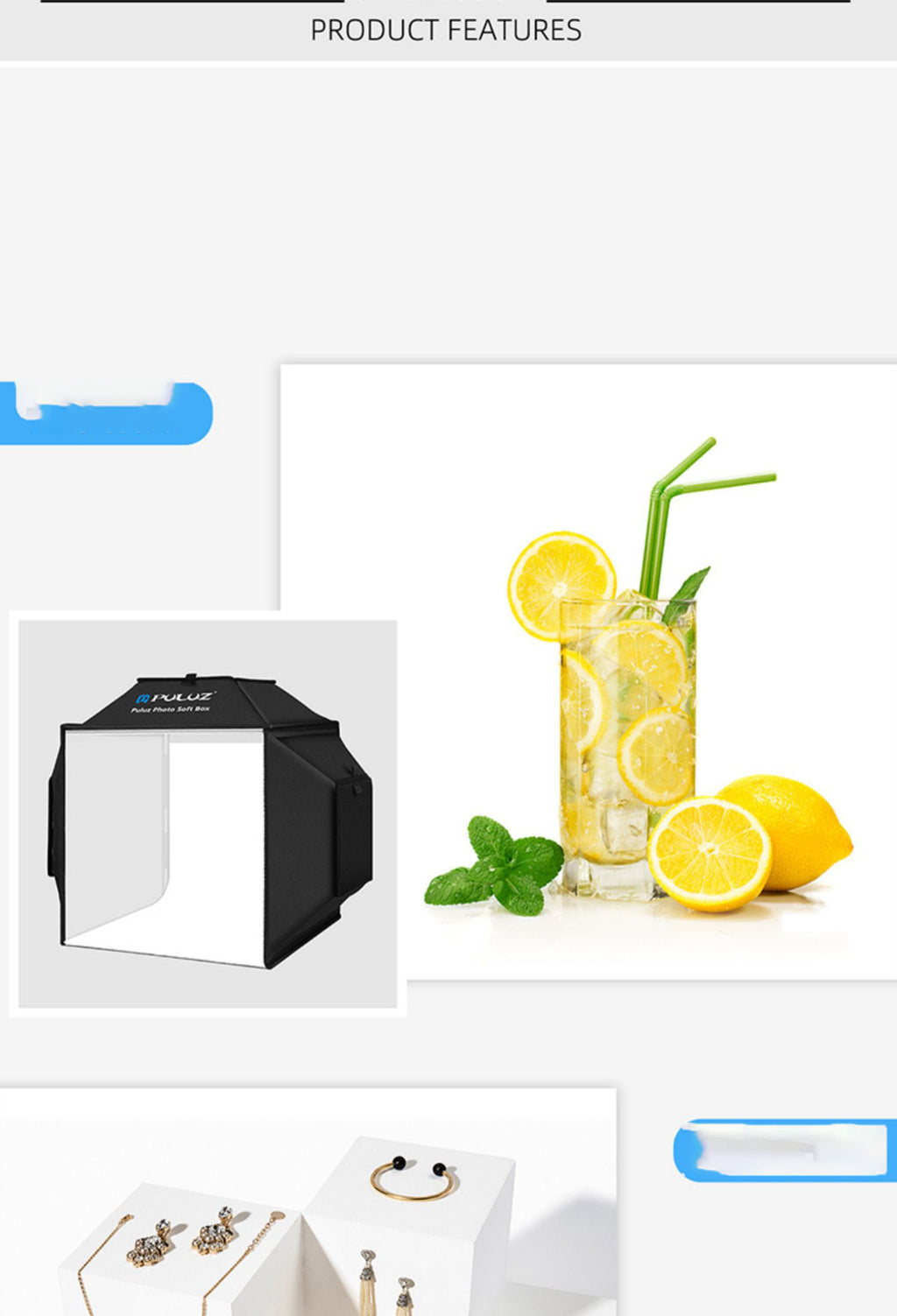 40cm Small Folding LED Studio Product Photo Light Box Simple Shooting Light