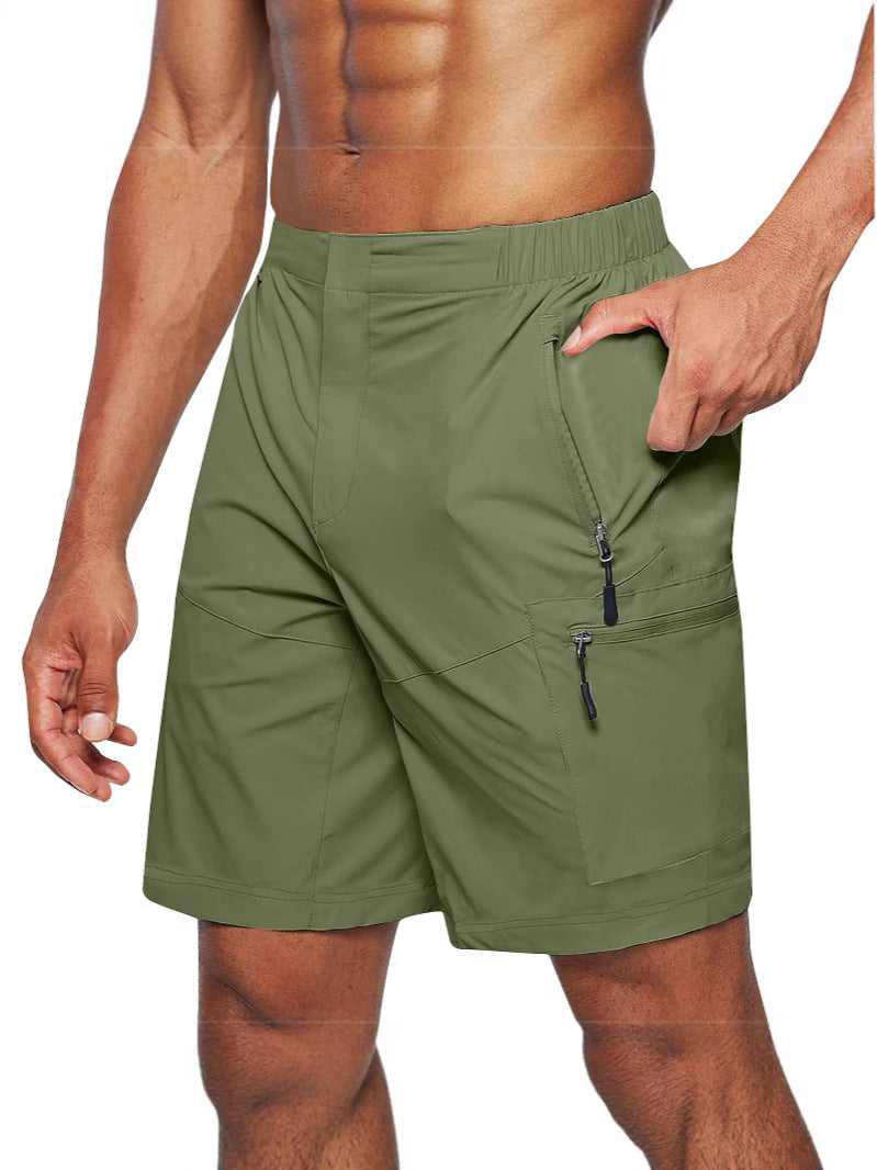 Shorts de fret pour hommes Shorts à fermeture éclair de grande taille Pantalon de poche multi-flap Téléphone mobile Chaussures pour hommes