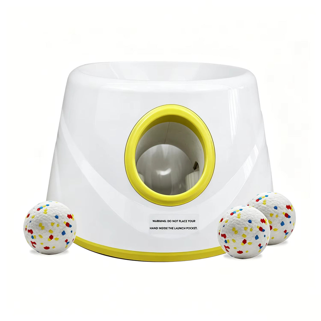 Lanceur automatique de balle de chien avec 3 boules Jeu interactif de lancer de balle de chien