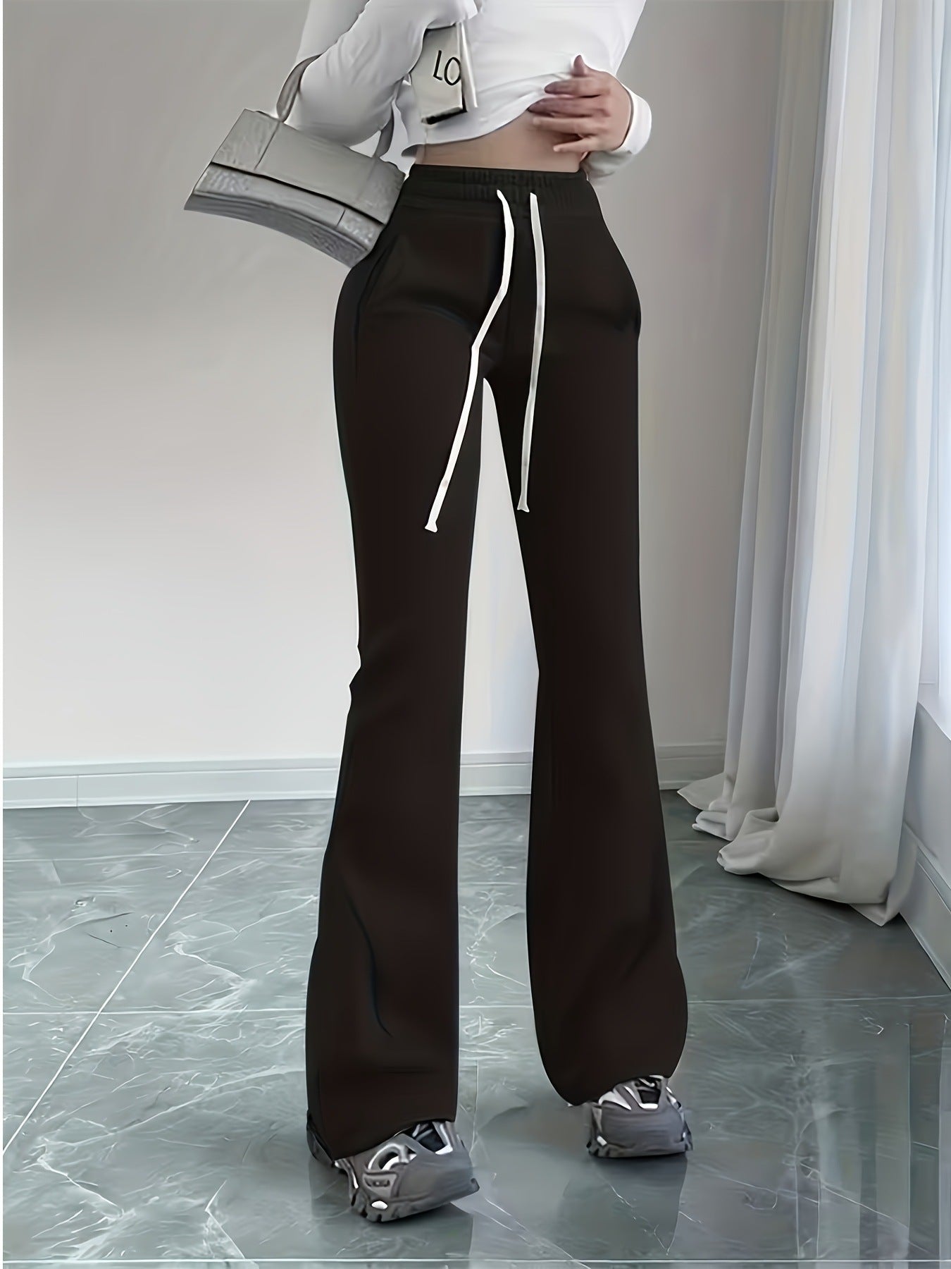 Sweatpants stylés en slim de couleur solide