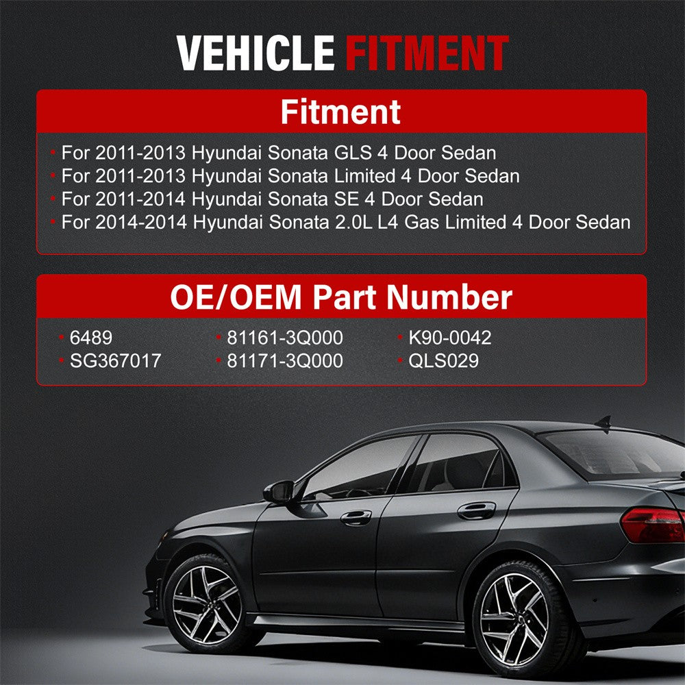 2x Lifting de hotte avant soutient les chocs pour Hyundai Sonata 2011-2014