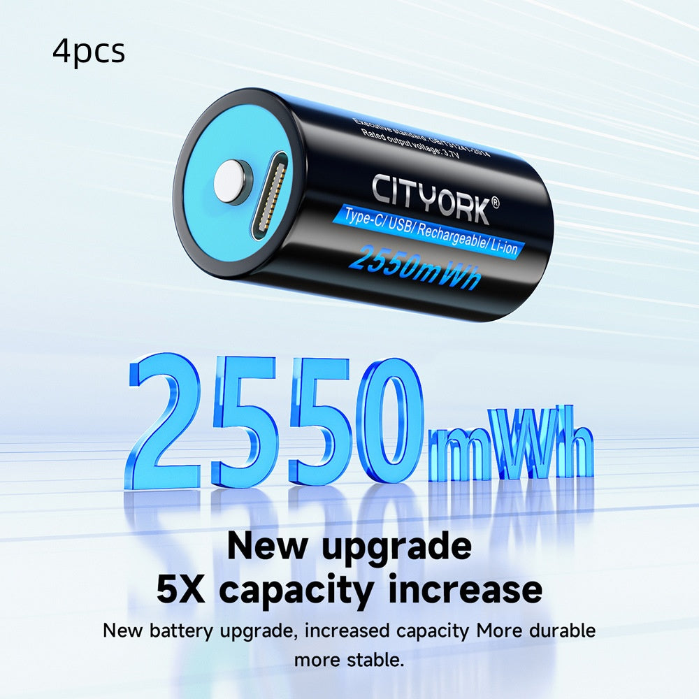 CR123AUSB Grande capacité Type-C 37V Batterie au lithium