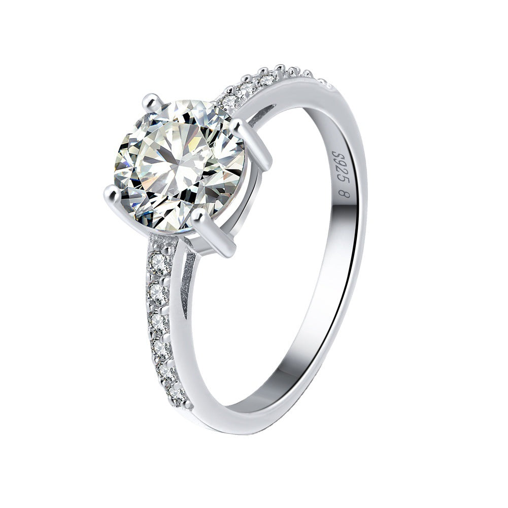 RINNTIN S925 Argent Sterling Diamond Ring Corée