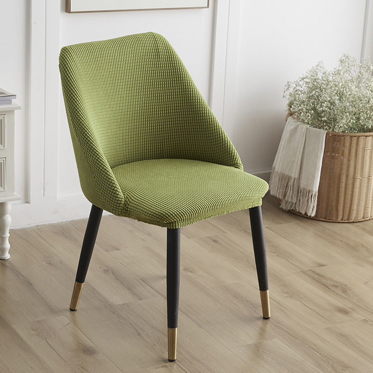 Couverture de chaise pleine en polaire à couleur solide courbée
