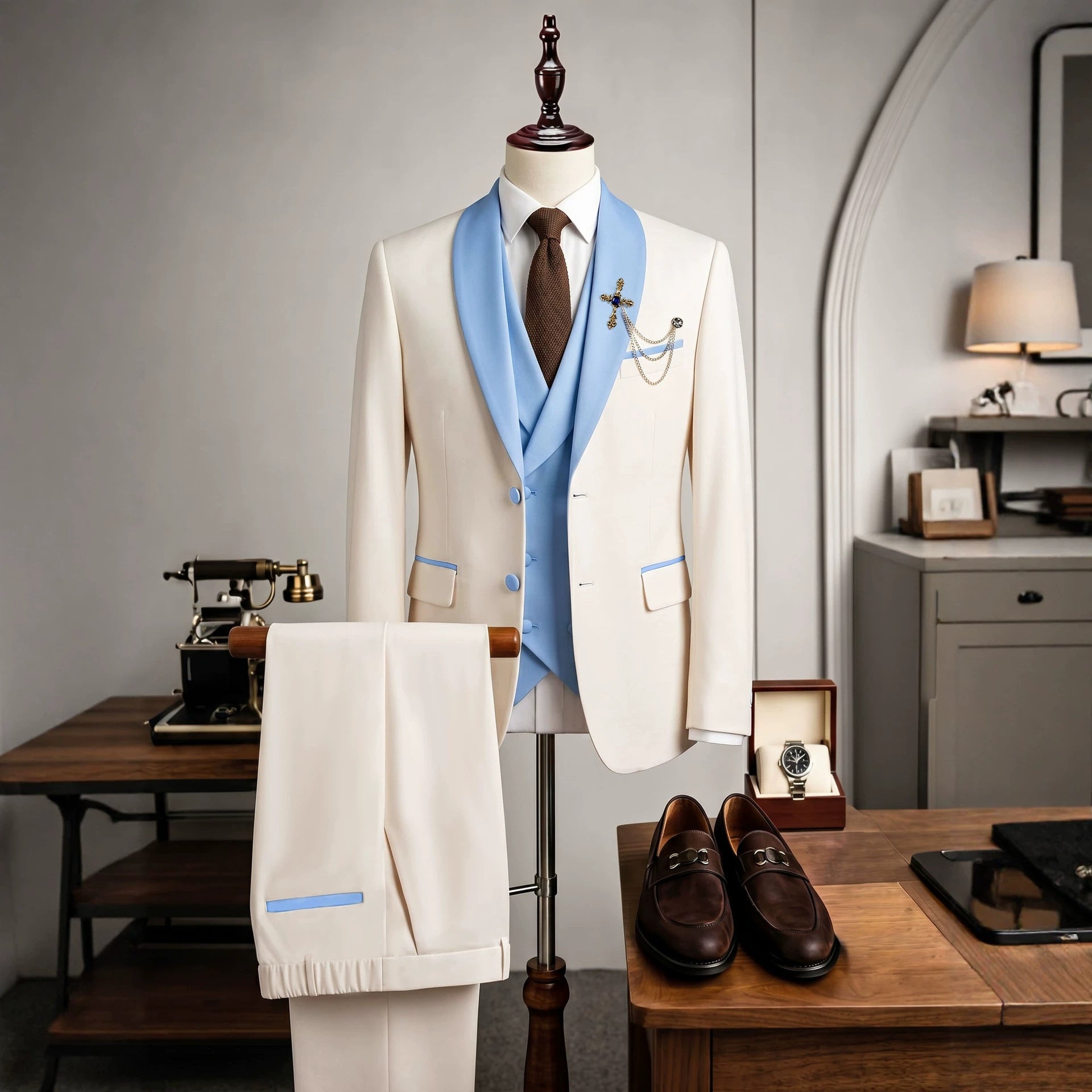 Ensemble de Pantalons d'affaires pour hommes européens et américains