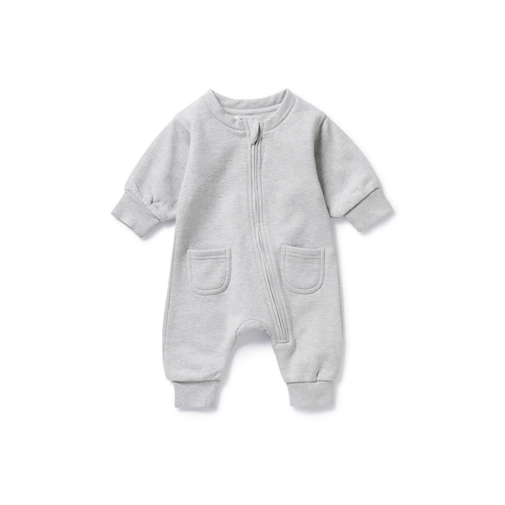 Printemps Automne Solide couleur manches longues Baby Onesie
