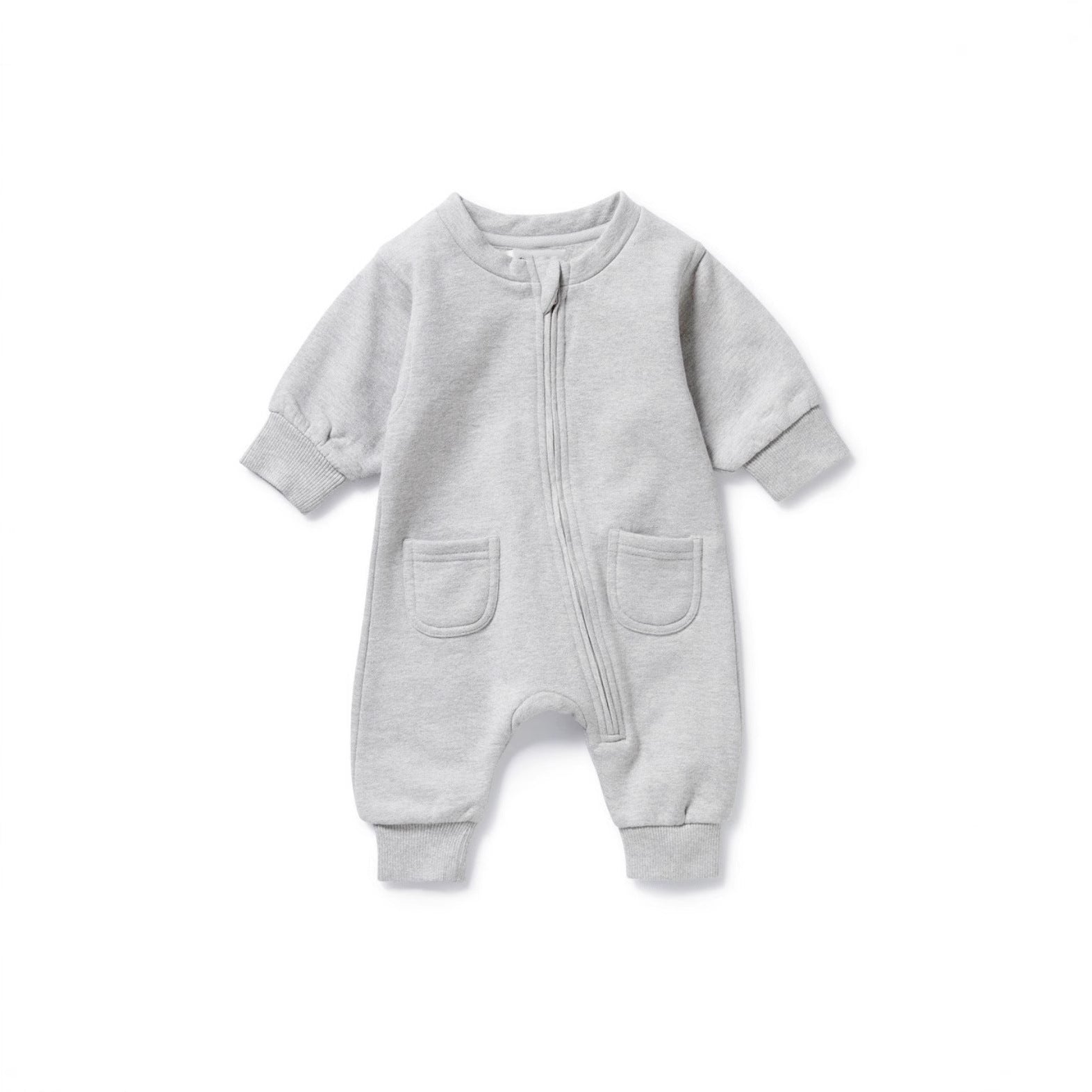 Printemps Automne Solide couleur manches longues Baby Onesie
