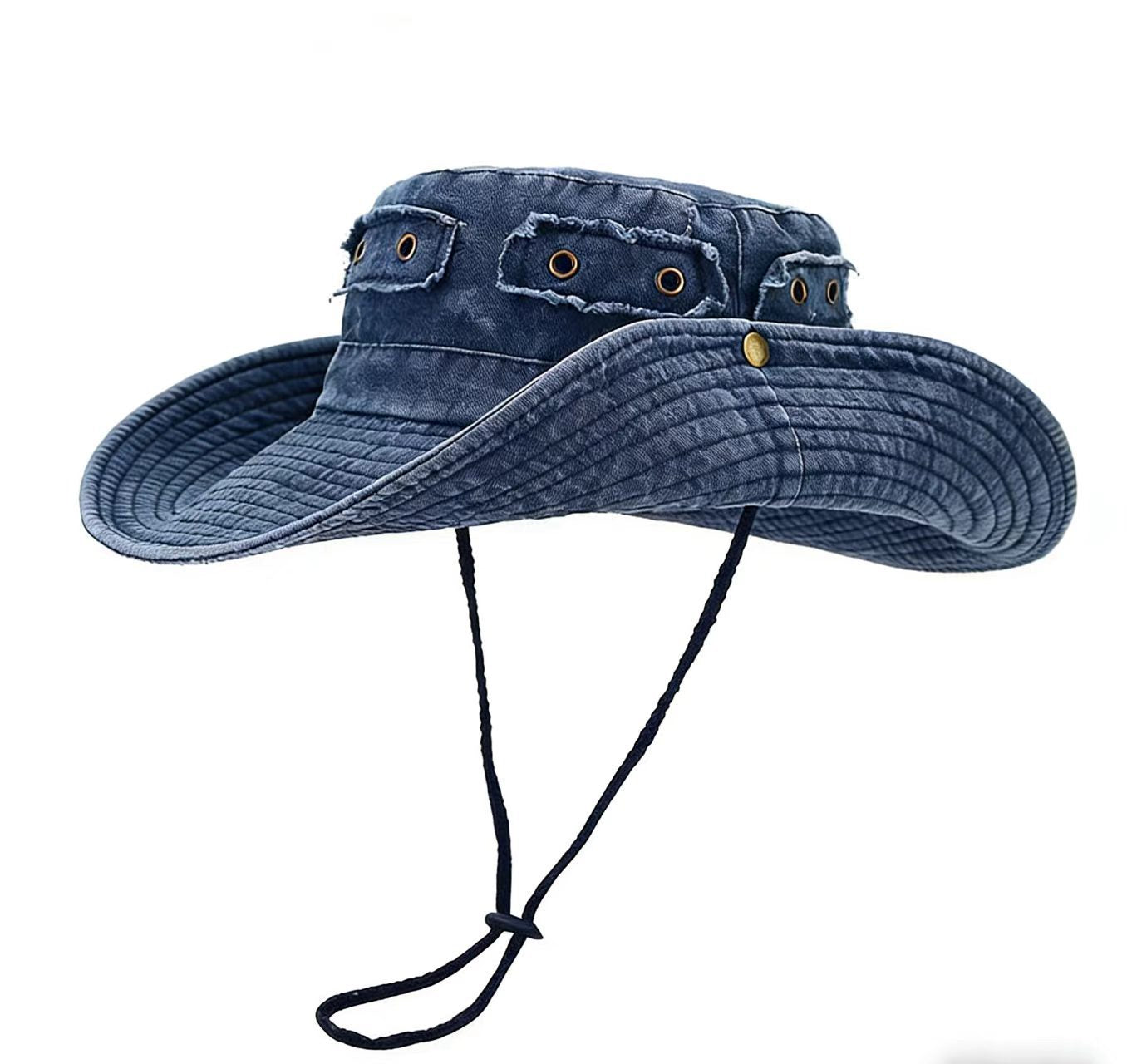 Chapeau de seau Lavé-cotton rétro pour la protection solaire à l'extérieur