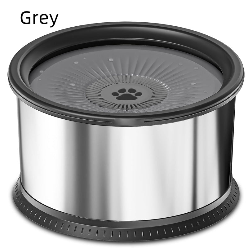 Acier inoxydable Grande capacité Pet Non-dérapant Splash-proof Water Bowl