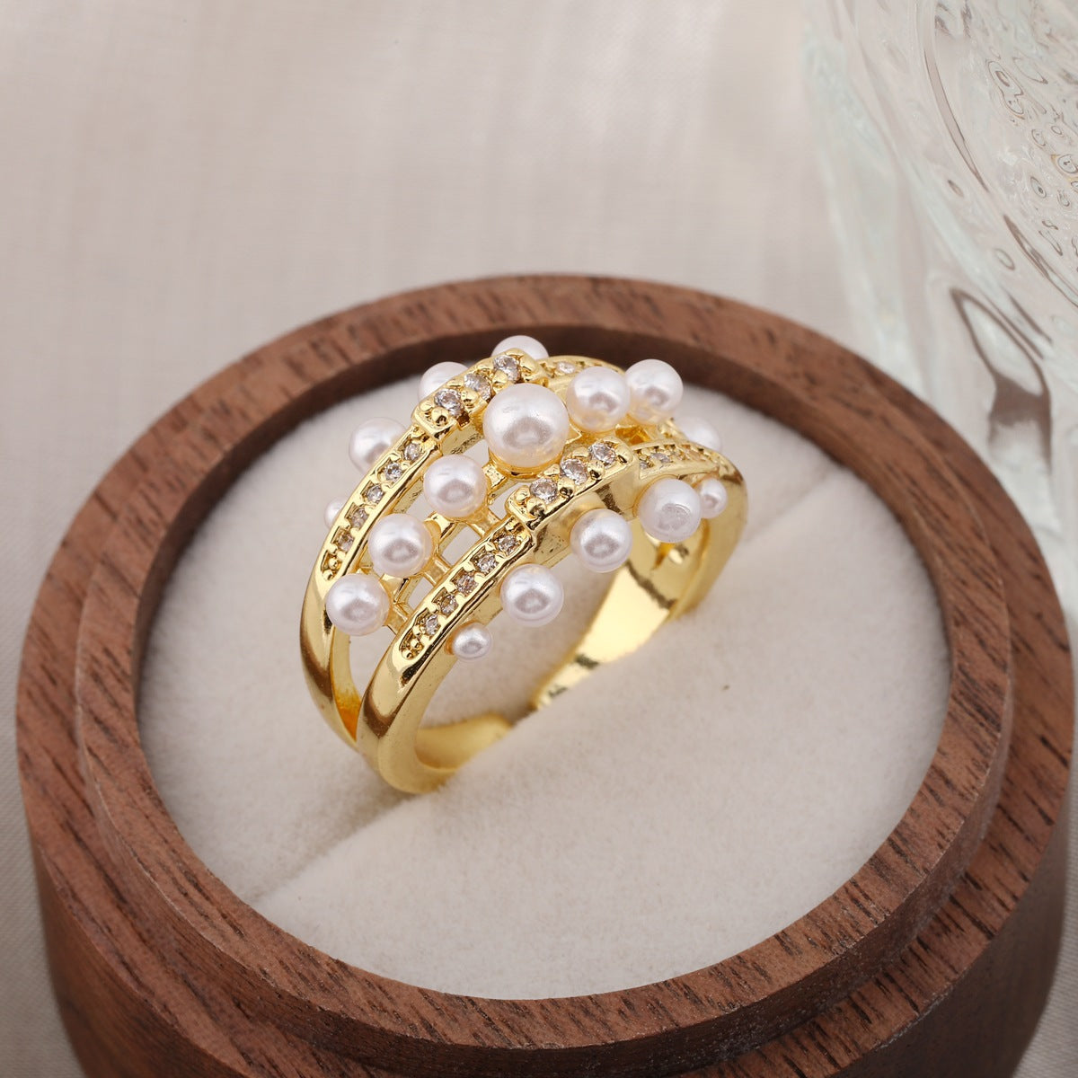 European And American Hot-Selling Fashionable and Unique Water Drop Zircon Anneaux pour femmes