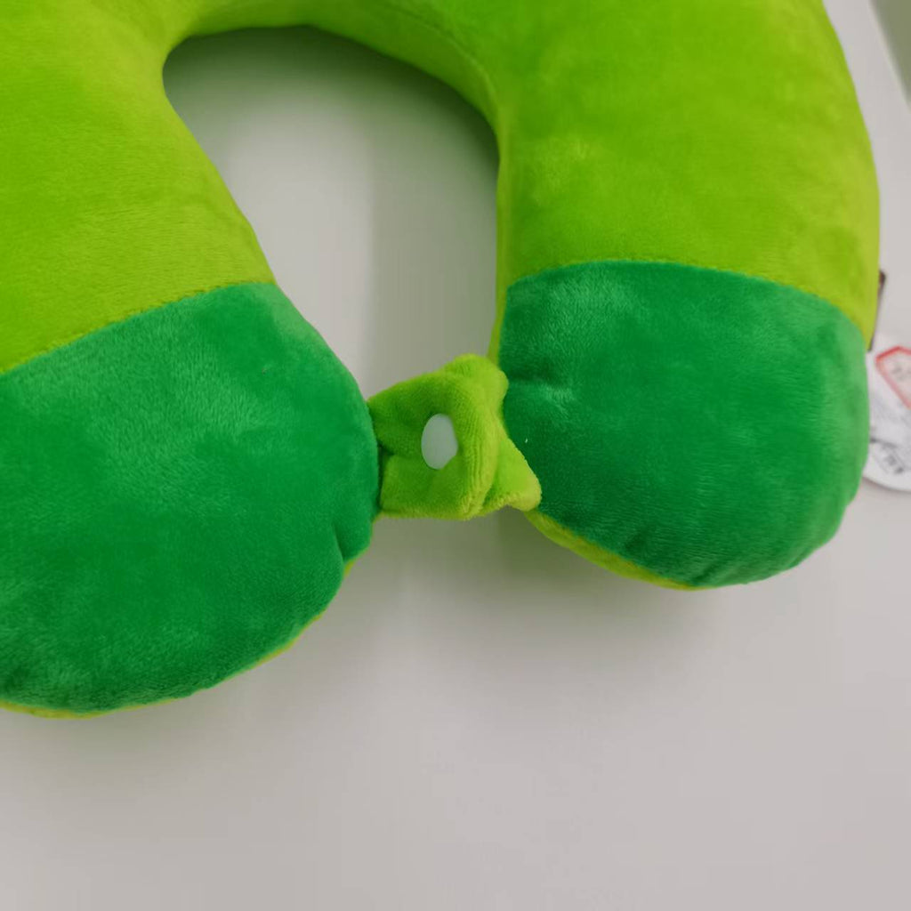 Mignon vert grenouille Ushape cou Oreiller de voyage