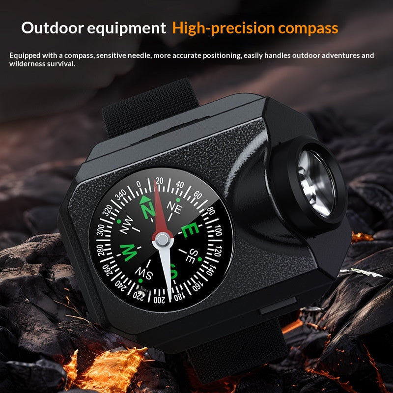 Montre LED Wristlight pour la nuit à vélo et la navigation avec un compas