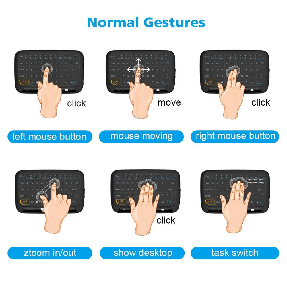 Mini H18 Clavier sans fil 2.4GHz AirFly Mouse Télécommande Jeu Touchpad pour Android TV