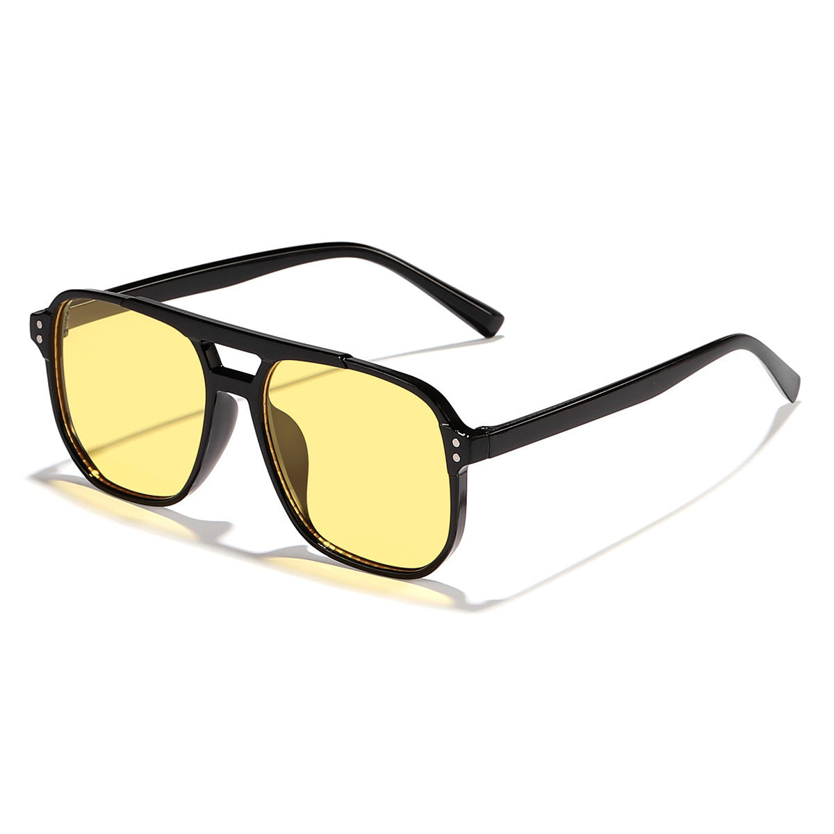Lunettes de soleil à double pont carrées