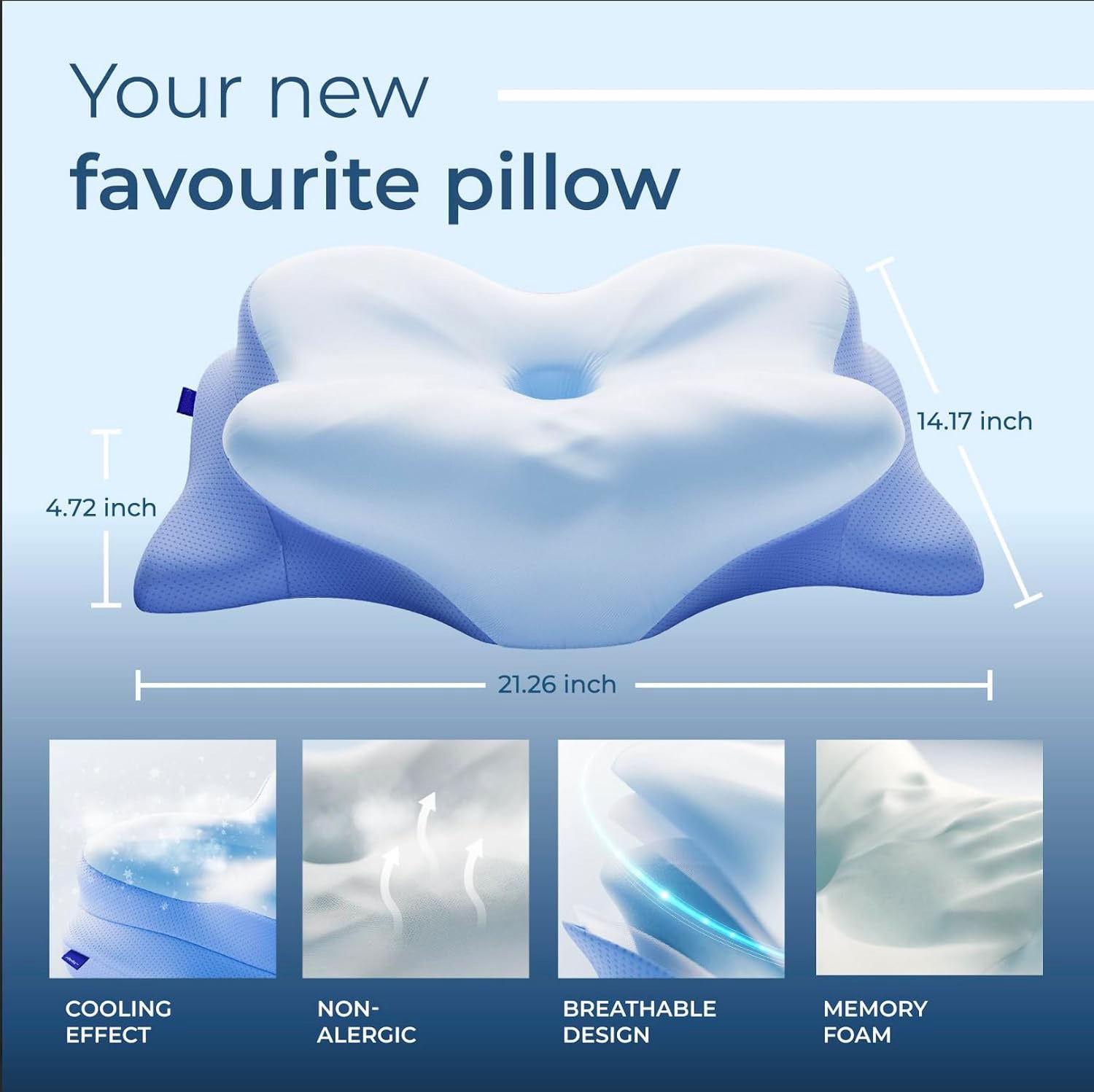 Coussin confortable pour dormir Spine Cervical Protection Polyuréthane Mémoire Pil