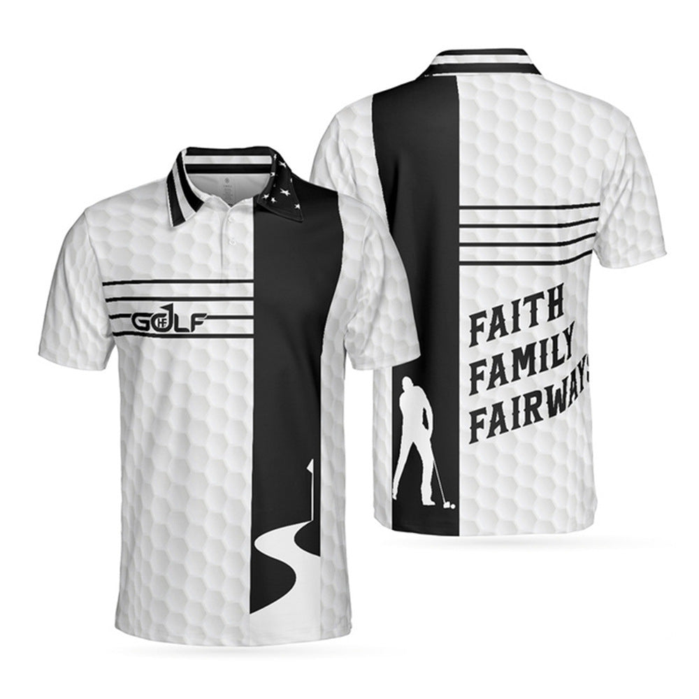 Chemise de golf pour homme T-shirt manches courtes
