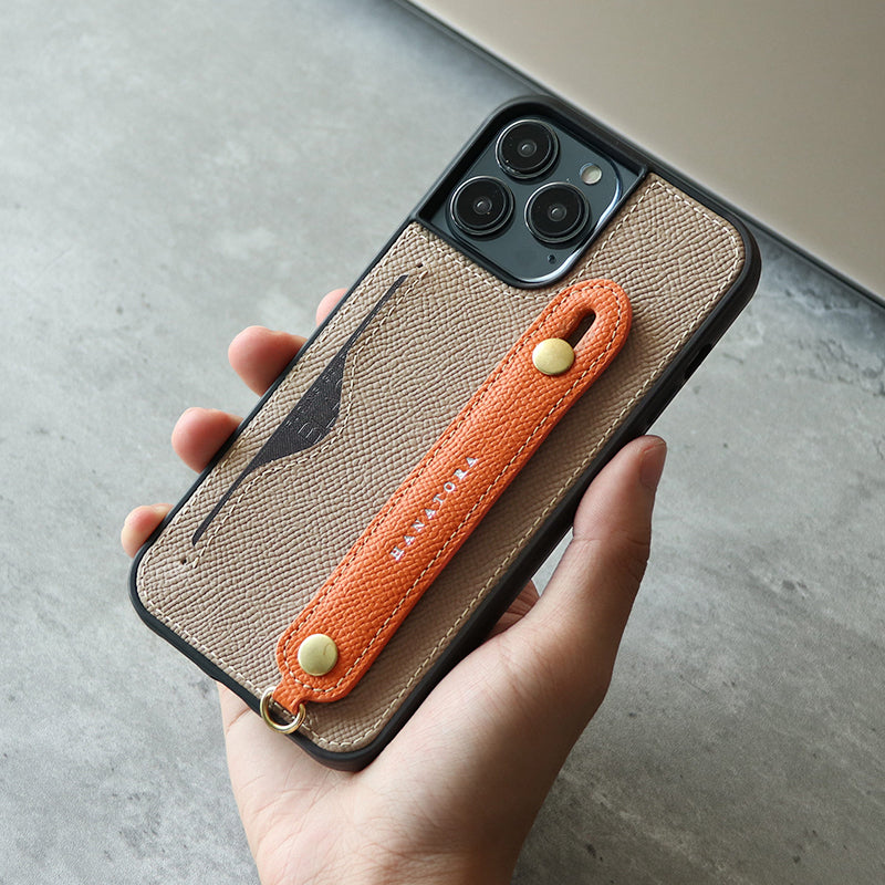 Première couche Cowhide approprié pour IPhone16 cas de téléphone avec support