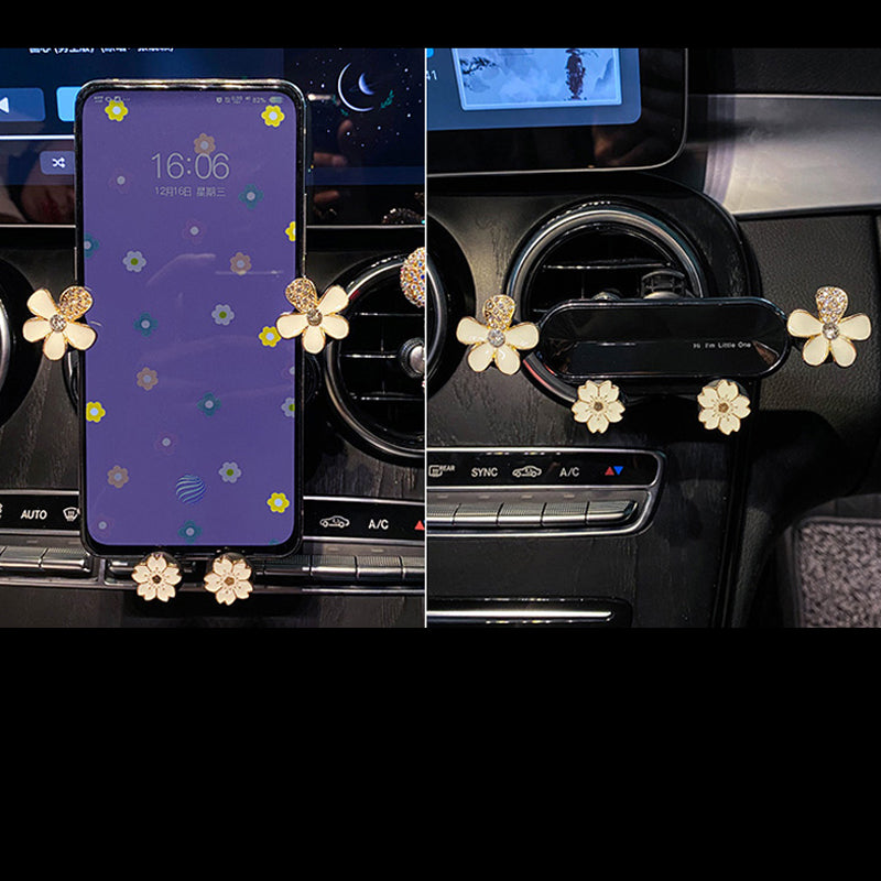 Voiture Mobile Téléphone Femme Bracket Navigation Air Outlet Cute Forage fixe