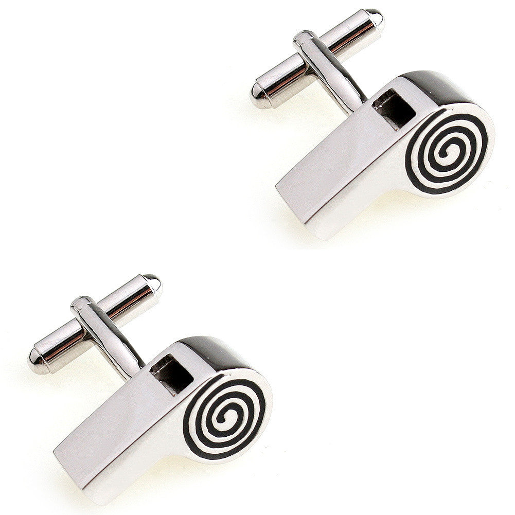 Style de vie des hommes Électroplaqué en acier blanc Boutons de manchette
