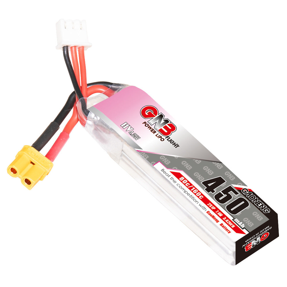 Haute énergie GNB 450mah 2s 76V HV 80C Télécommande Petit Quadcopter Polymère Lithium Batte