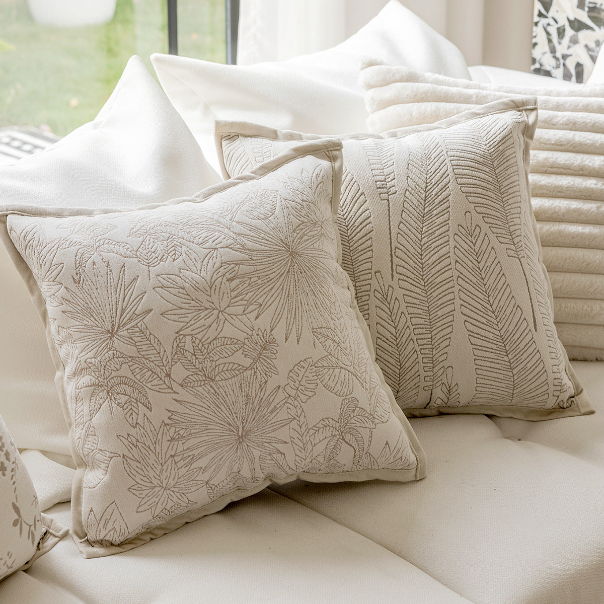 Couverture d'oreiller à la crème Sofa Backset