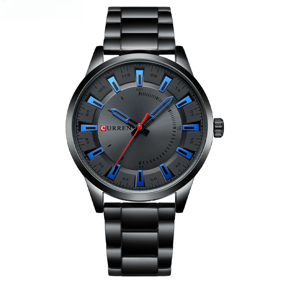 Montres d'affaires pour hommes Fashion simple en acier Ceinture homme imperméable Montres de quartz pour hommes