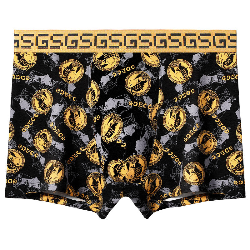 Slip de boxer confortable en coton pur homme respirant Plus taille boîte cadeau haut de gamme