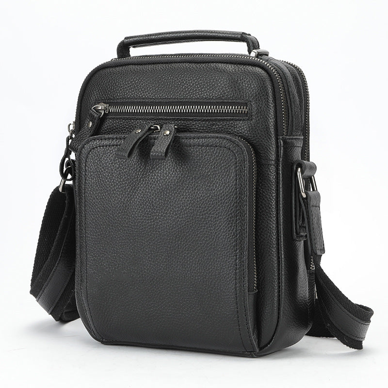 Véritable sac de messager en cuir vintage Cheval fou