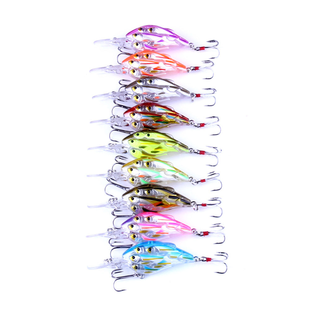 Fish Feather Hook Rock Lure Tossing Sea Fishing Water Floating Hard Bait