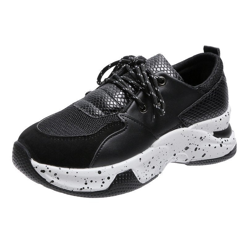 Leopard Imprimer Sneakers Femmes Dentelle vers le haut Marche Running Sports Chaussures